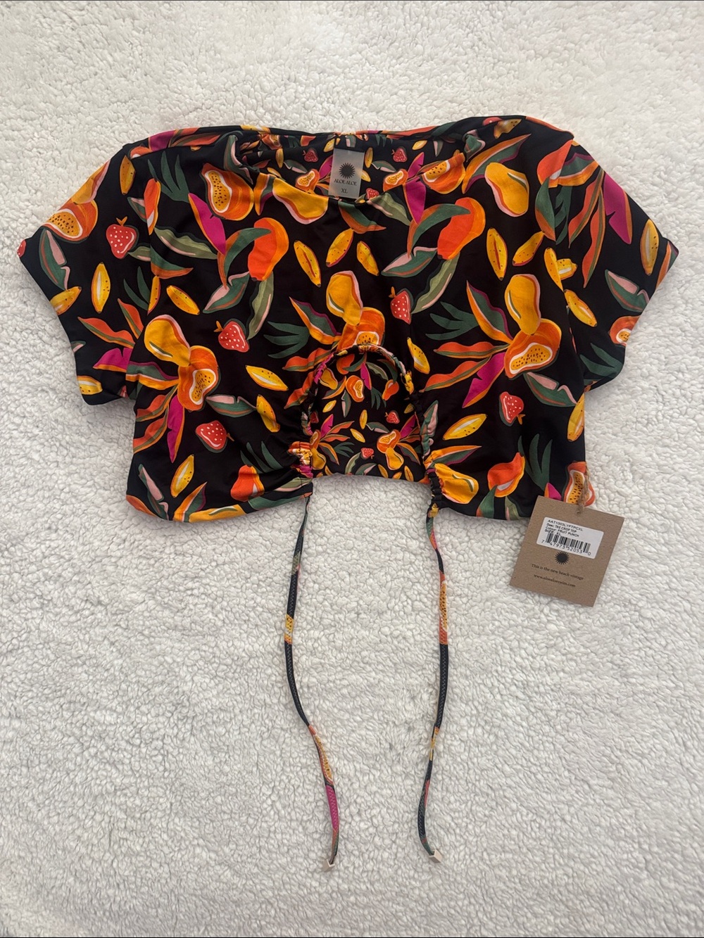 Aloe Aloe Fruit Punch The Crop Top - Size XL - NWT Reversible